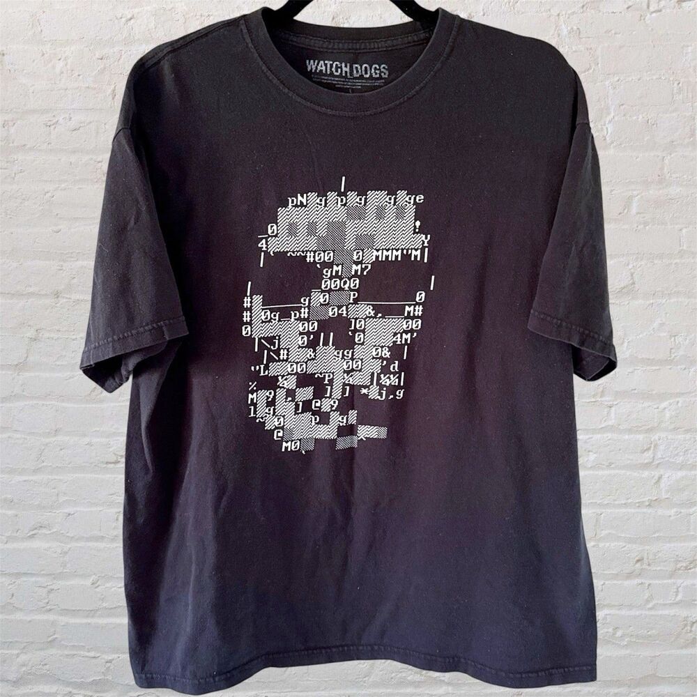 Watch Dogs 2013 Video Game Ubisoft Tee Shirt Mens L  Men's Cyberpunk Futuristic
